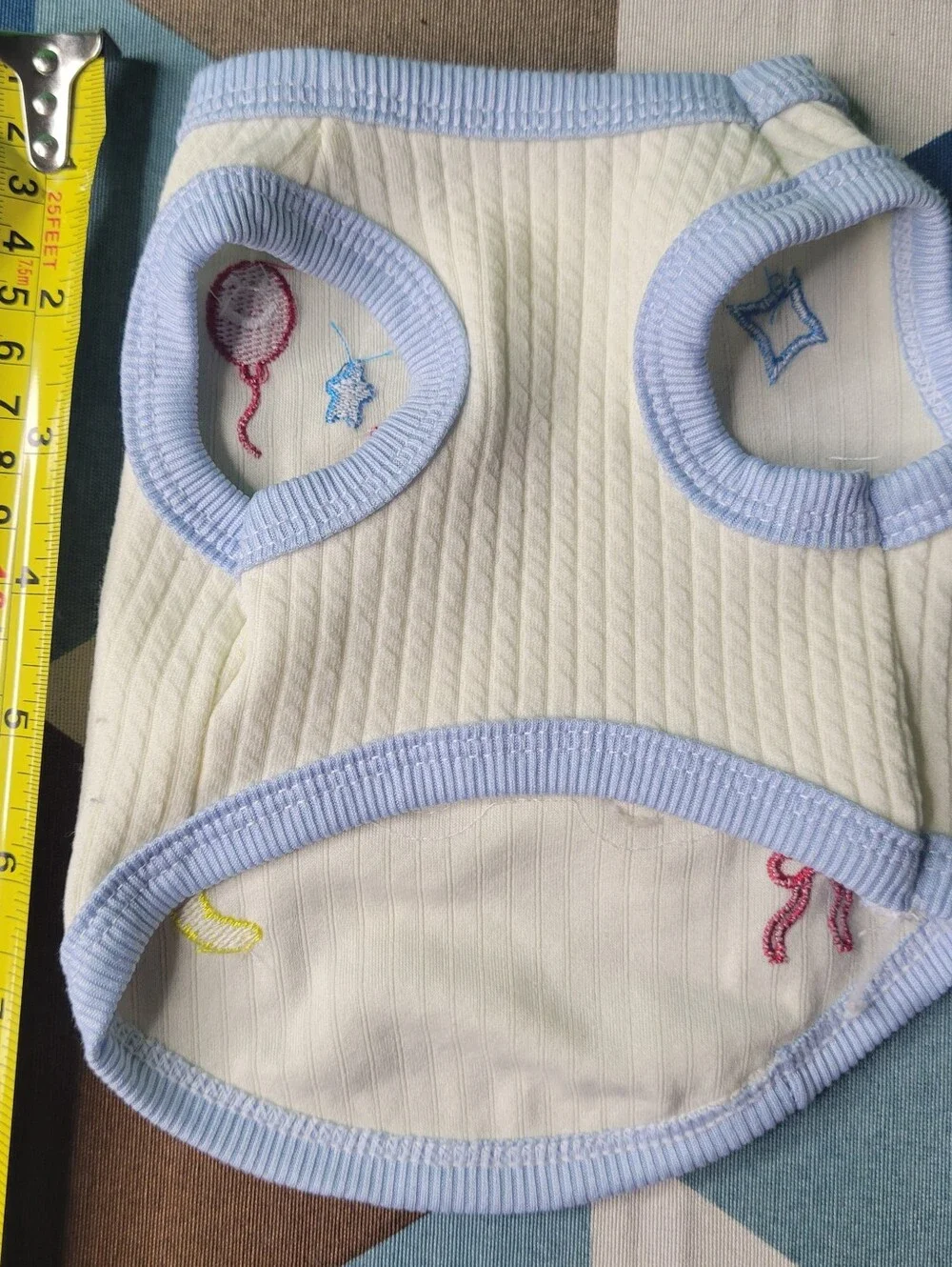 Cute Smile Puppy Harness Vest Light Blue/White XXS XS Leash Collar Dog